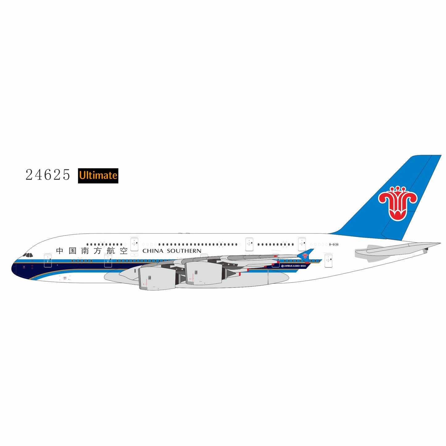Pre-Order NG ULTIMATE 1:400 China Southern Airbus A380 B-6136 "First A380 for China" 24625