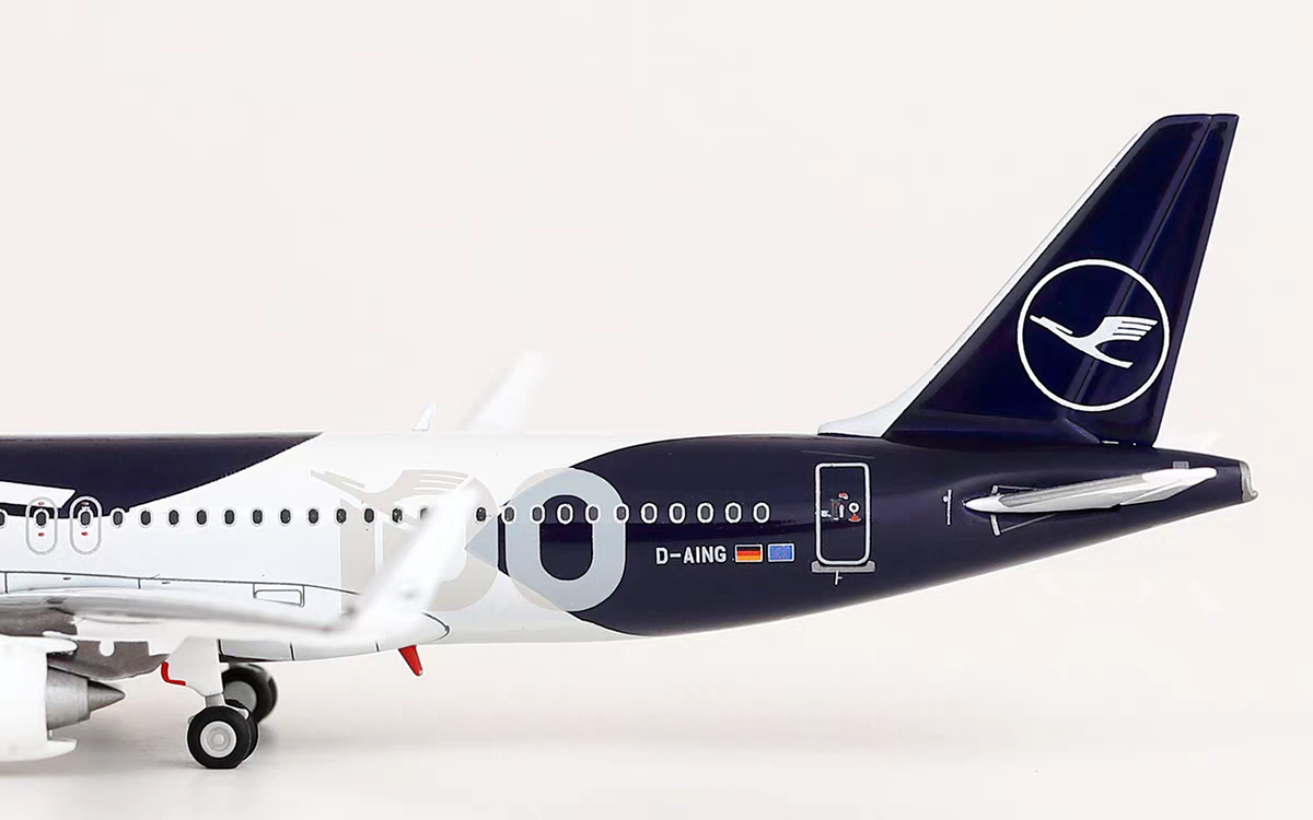 HX Models 1:400 Lufthansa Airbus A320neo D-AING "100th Anniversary"