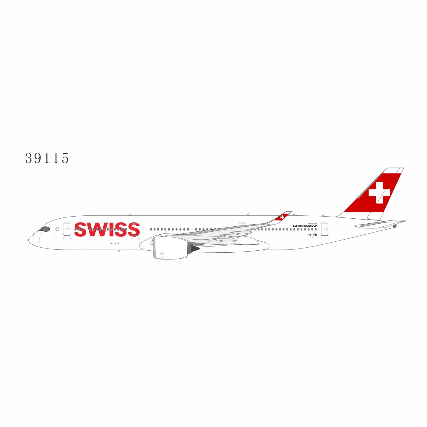 NG Models 1:400 Swiss Air Airbus A350-900 HB-IFB 39115