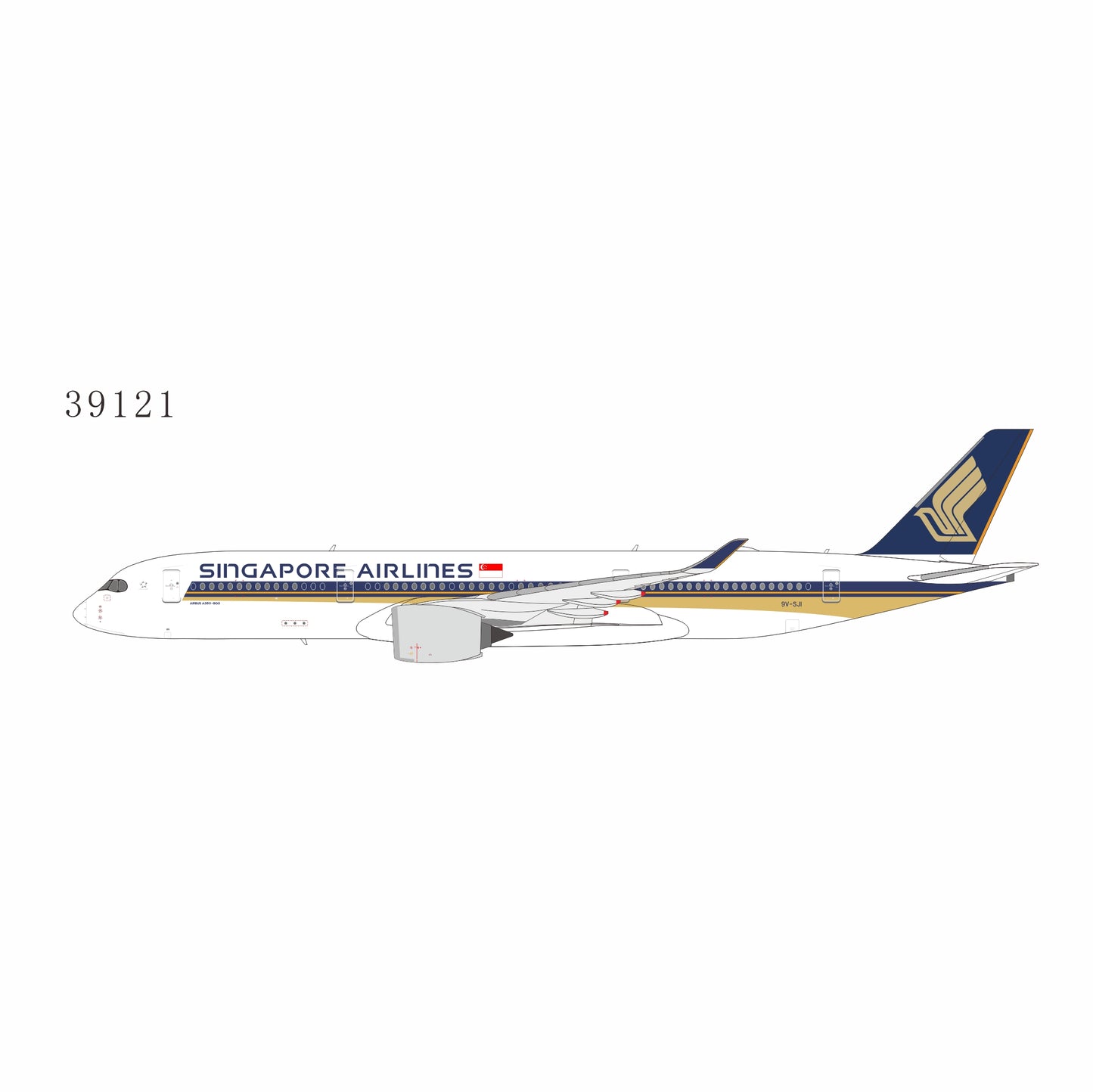NG Models 1:400 Singapore Airlines Airbus A350-900 9V-SJI 39121