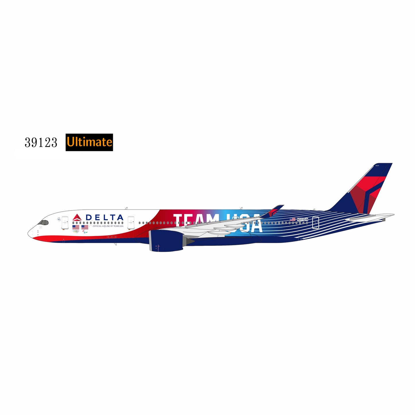 Pre-Order NG ULTIMATE 1:400 Delta Air Lines Airbus A350-900 N531DN "Team USA" 39123
