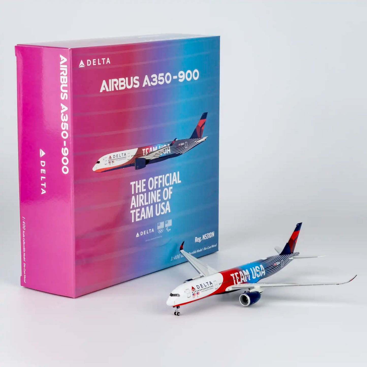NG Models 1:400 Delta Air Lines Airbus A350-900 N531DN "Team USA" 39124