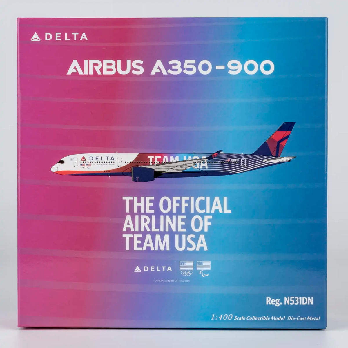 NG Models 1:400 Delta Air Lines Airbus A350-900 N531DN "Team USA" 39124