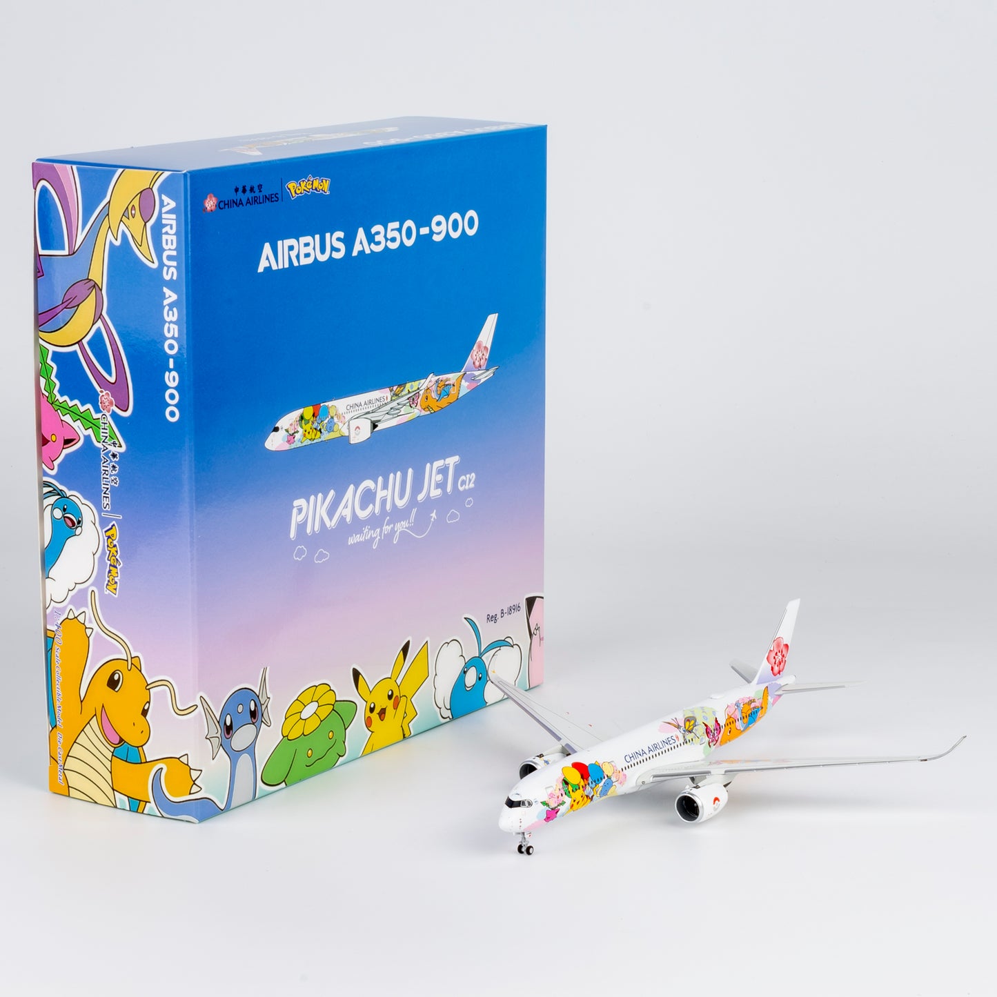 NG Models 1:400 China Airlines Airbus A350-900 B-18916 "Pikachu Jet" 39134