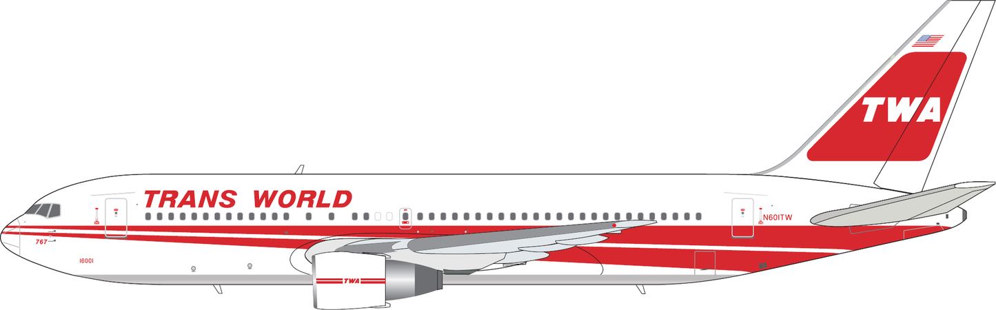 Pre-Order V1:400 Trans World Airlines (TWA) Boeing 767-200ER N601TW 400005