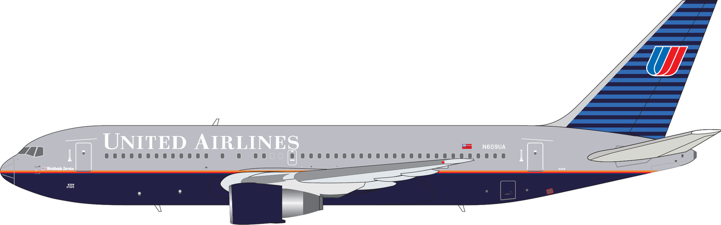 Pre-Order V1:400 United Airlines Boeing 767-200ER N609UA 400020