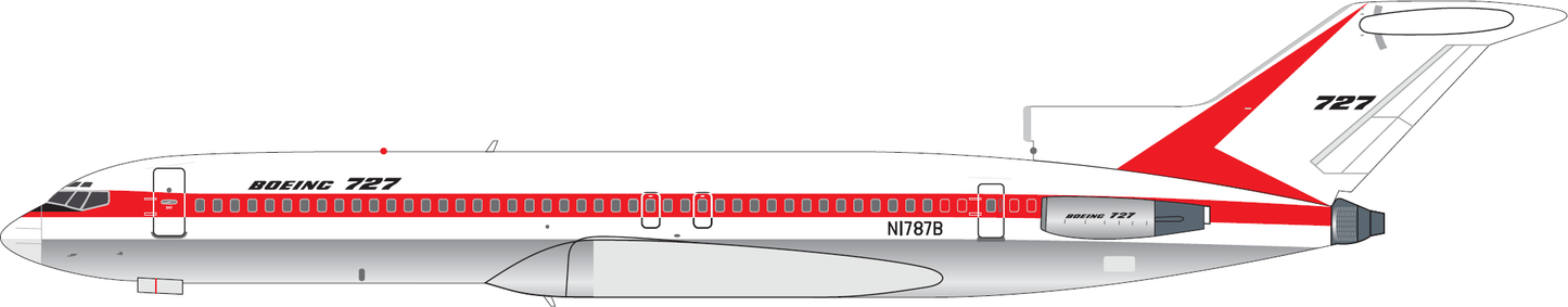 Pre-Order V1:400 Boeing 727-200 N1787B House Livery 400022