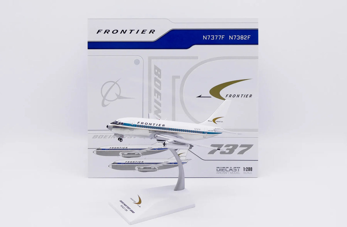 JC Wings 1:200 Frontier Airlines Boeing 737-200 N7377F "Polished" XX20506