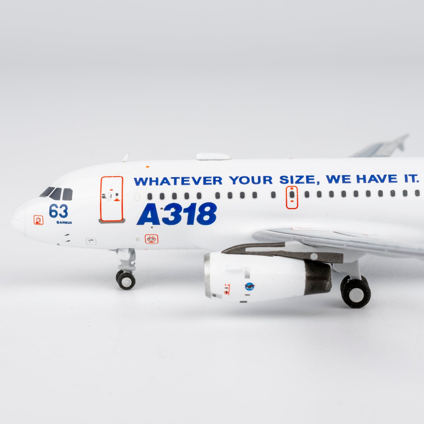 NG Models 1:400 Airbus Industrie A318 F-WWIB "What Ever Your Size, We Have It" 48021