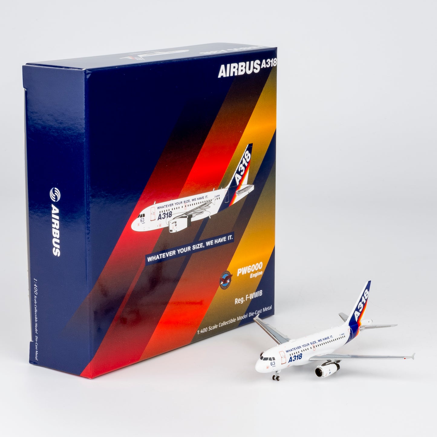 NG Models 1:400 Airbus Industrie A318 F-WWIB "What Ever Your Size, We Have It" 48021