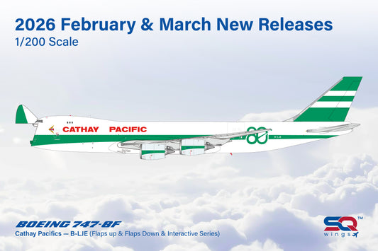Pre-Order SQ Wings 1:200 Cathay Pacific Cargo Boeing 747-8F B-LJE "80th Anniversary" L2337