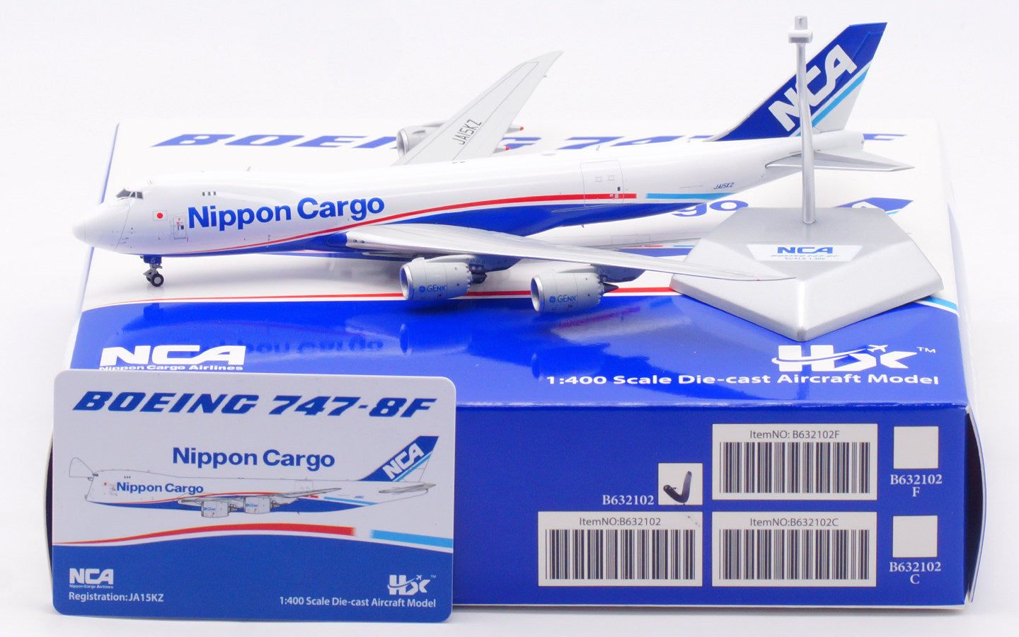 HX Models 1:400 Nippon Cargo Airlines (NCA) Boeing 747-8F JA15KZ