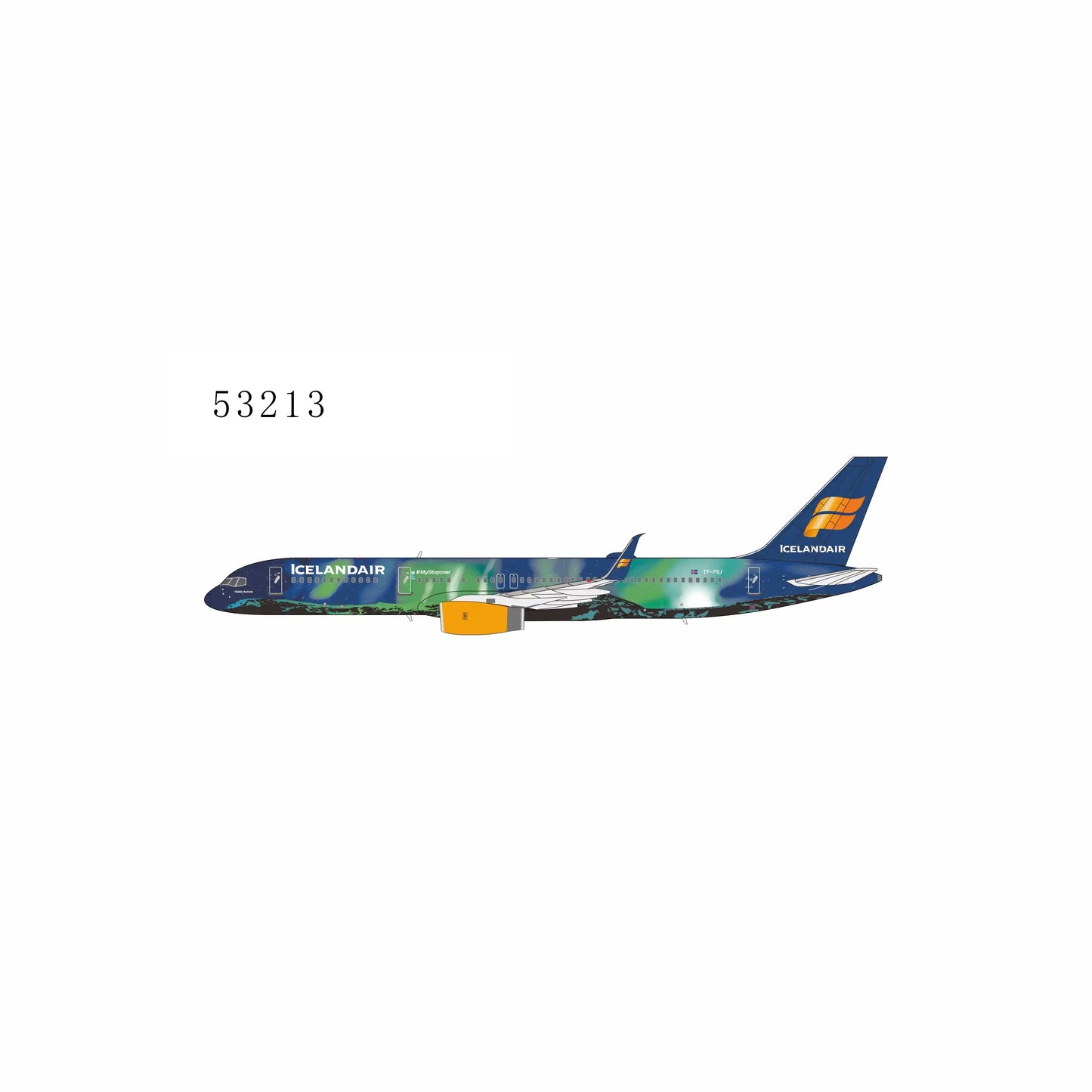 Pre-Order NG Models 1:400 Icelandair Boeing 757-200 TF-FIU "Aurora" 53213