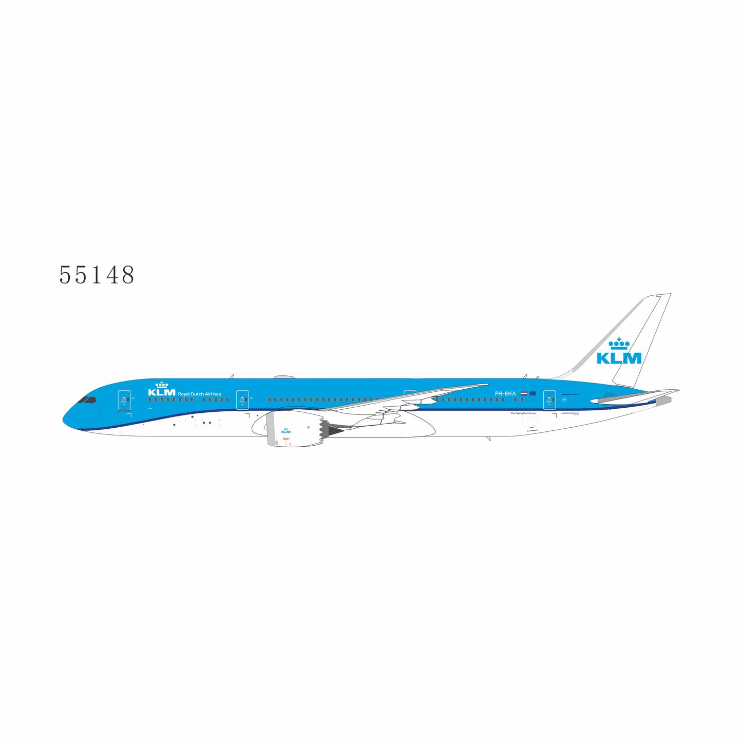Pre-Order NG Models 1:400 KLM Boeing 787-9 PH-BHA "Carnation/Anjer" 55148
