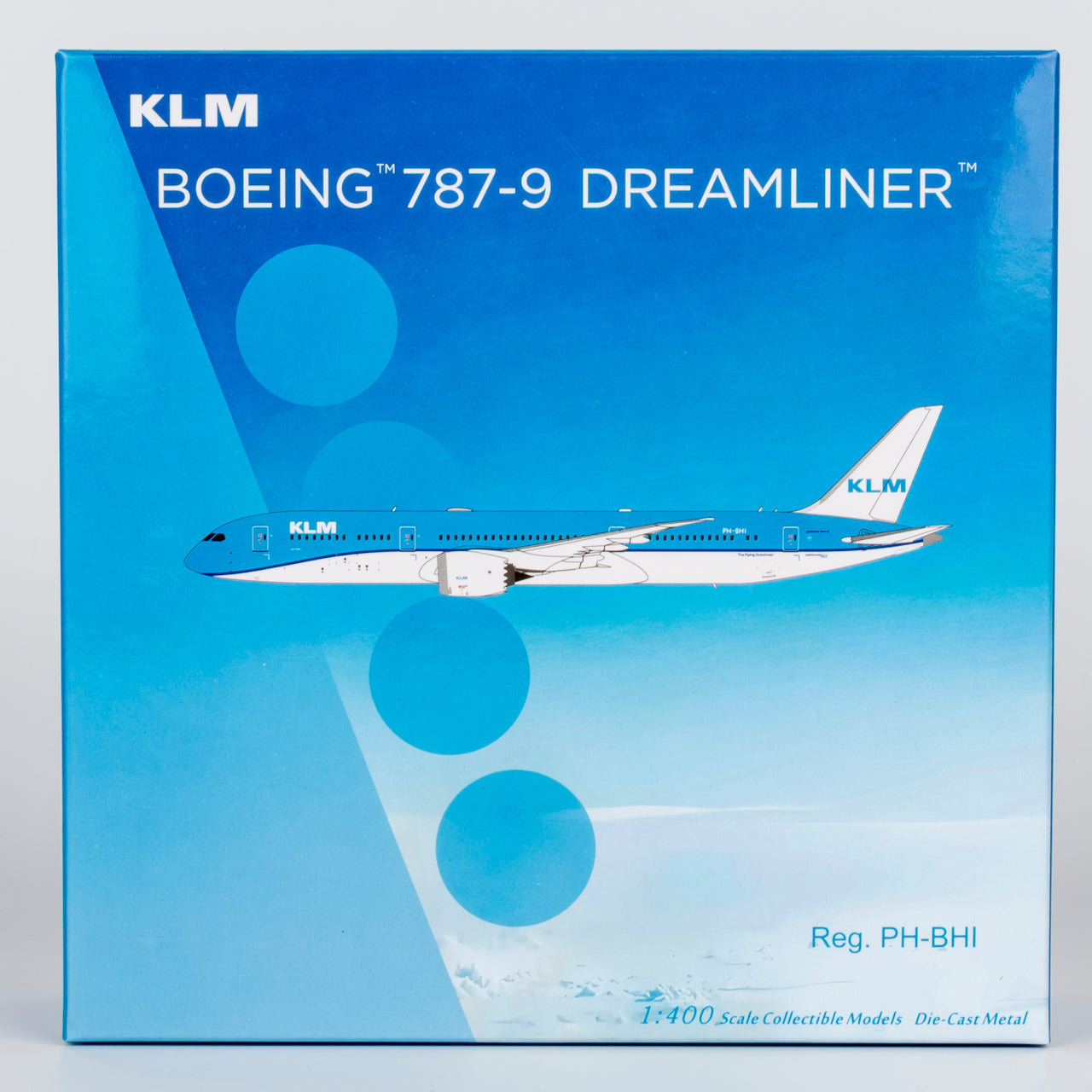 NG Models 1:400 KLM Royal Dutch Airlines Boeing 787-9 PH-BHI "Without Crown" 55150