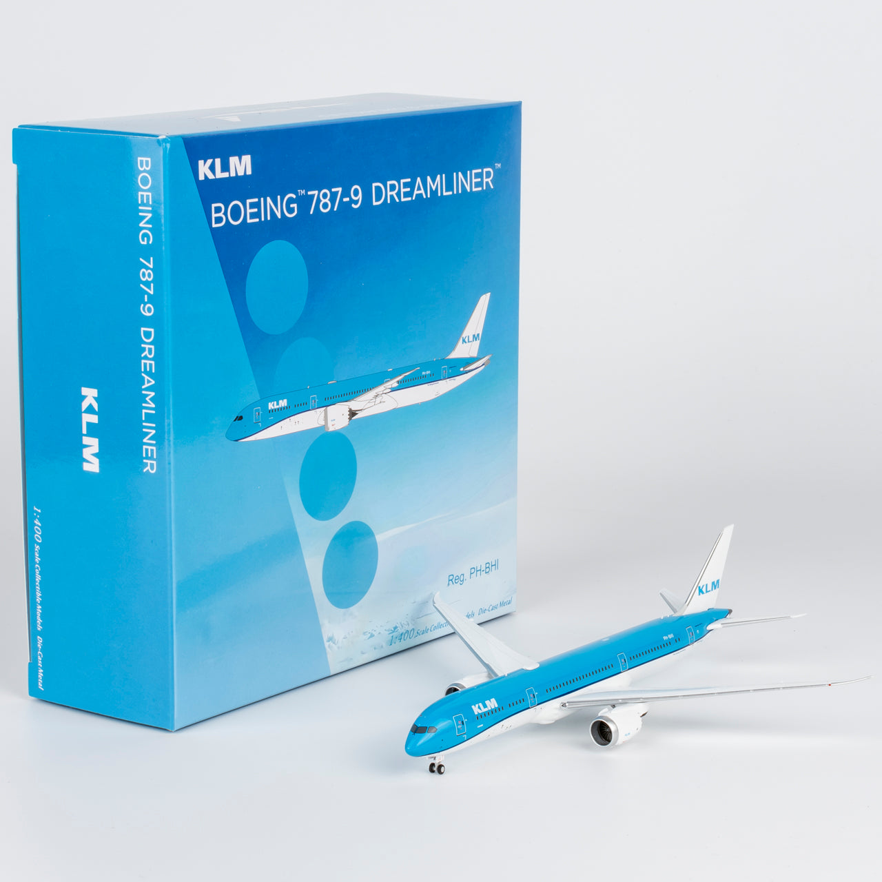 NG Models 1:400 KLM Royal Dutch Airlines Boeing 787-9 PH-BHI "Without Crown" 55150