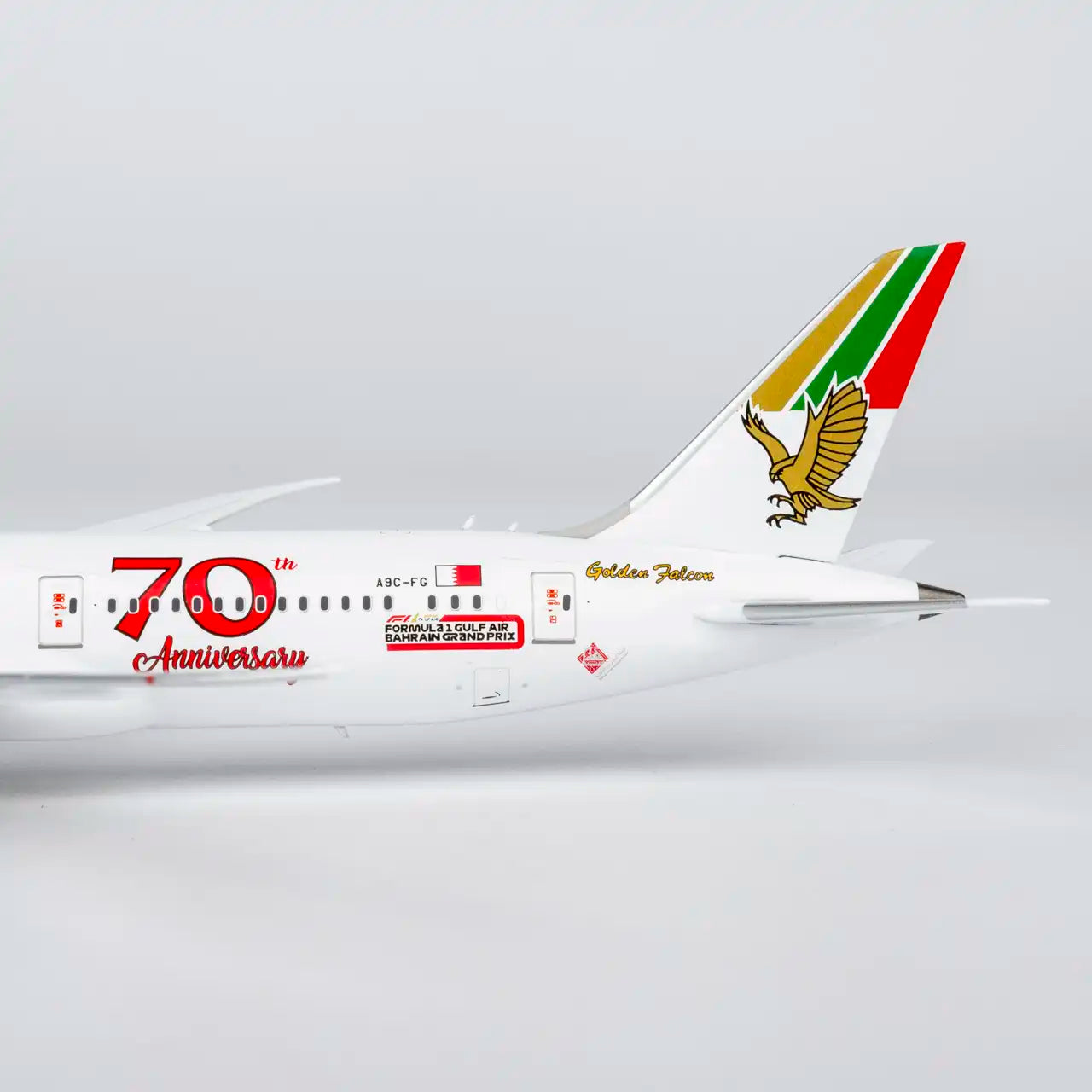 NG Models 1:400 Gulf Air Boeing 787-9 A9C-FG "70 Years" 55157
