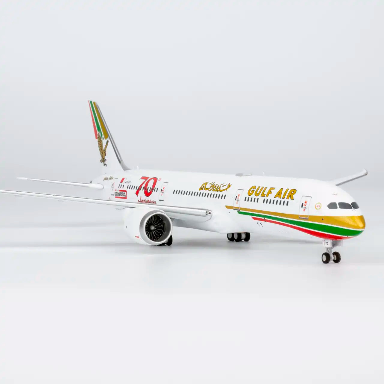 NG Models 1:400 Gulf Air Boeing 787-9 A9C-FG "70 Years" 55157