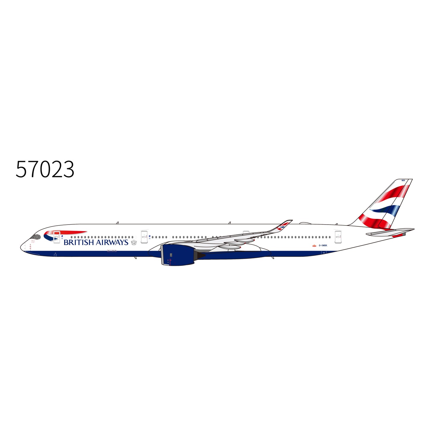 NG Models 1:400 British Airways Airbus A350-1000 G-XWBK 57023