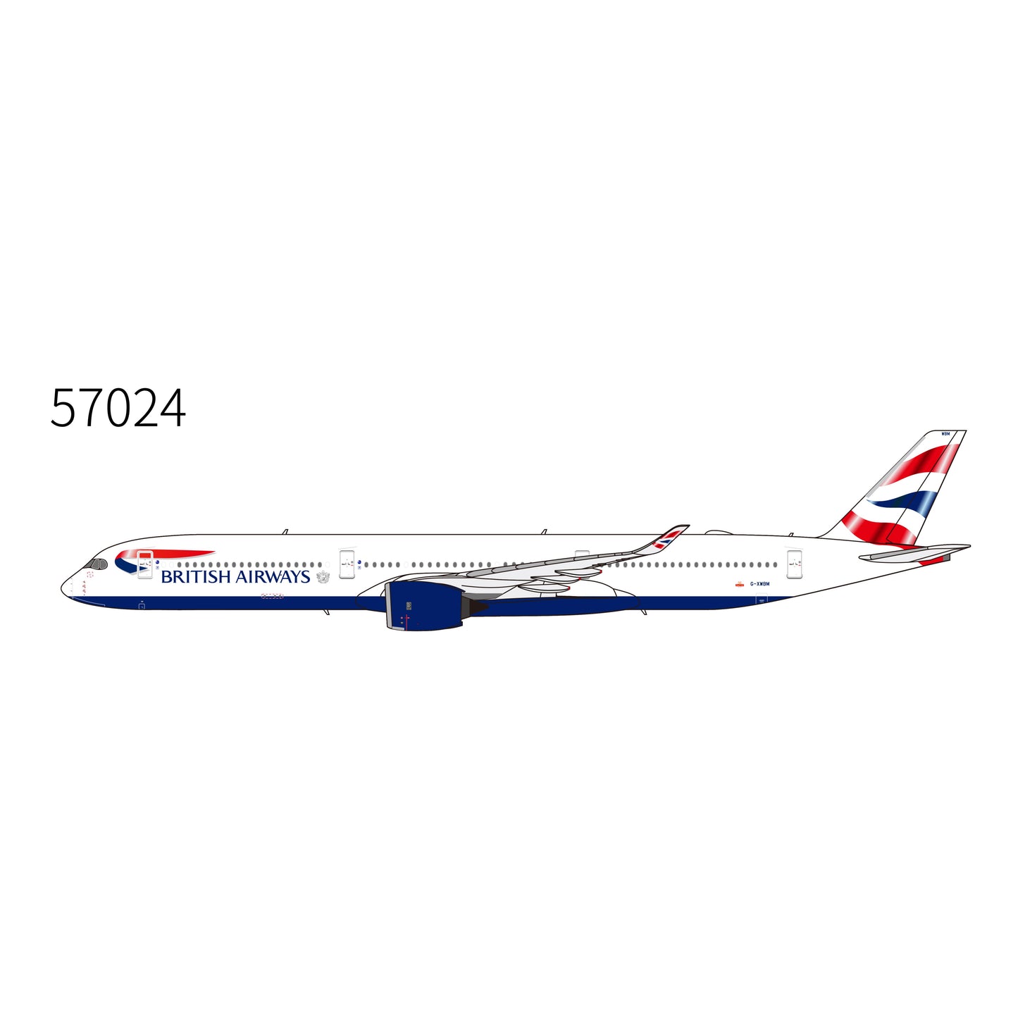 NG Models 1:400 British Airways Airbus A350-1000 G-XWBM 57024