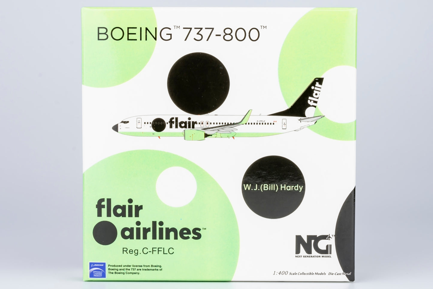 NG Models 1:400 Flair Airlines Boeing 737-800 "Bill Hardy" C-FFLC NG 58199