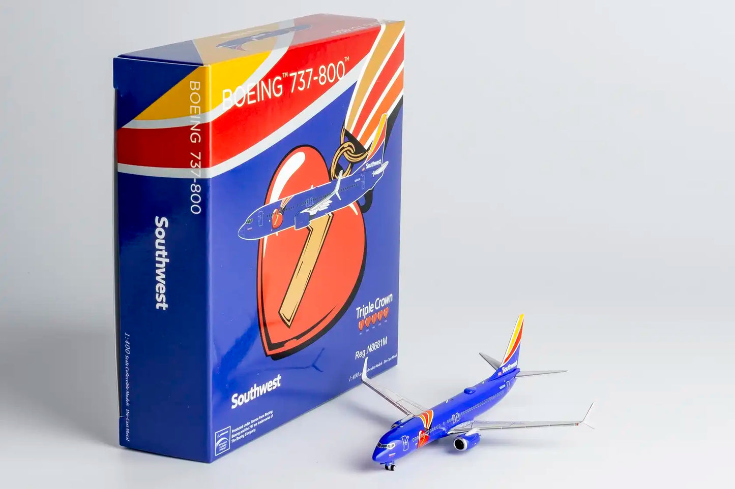 NG Models 1:400 Southwest Airlines Boeing 737-800 (scimitar) N8681M "Triple Crown One" 58238
