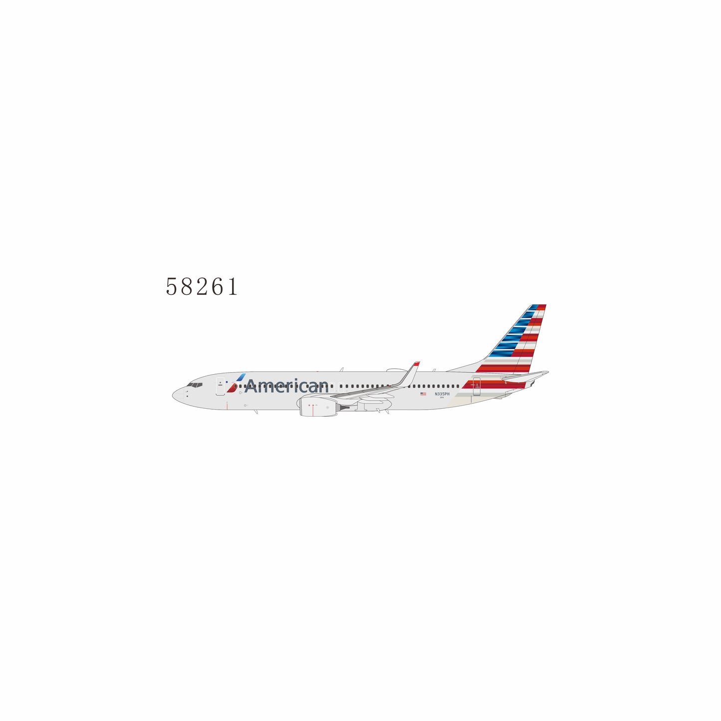 Pre-Order NG Models 1:400 American Airlines Boeing 737-800 N335PH 58261