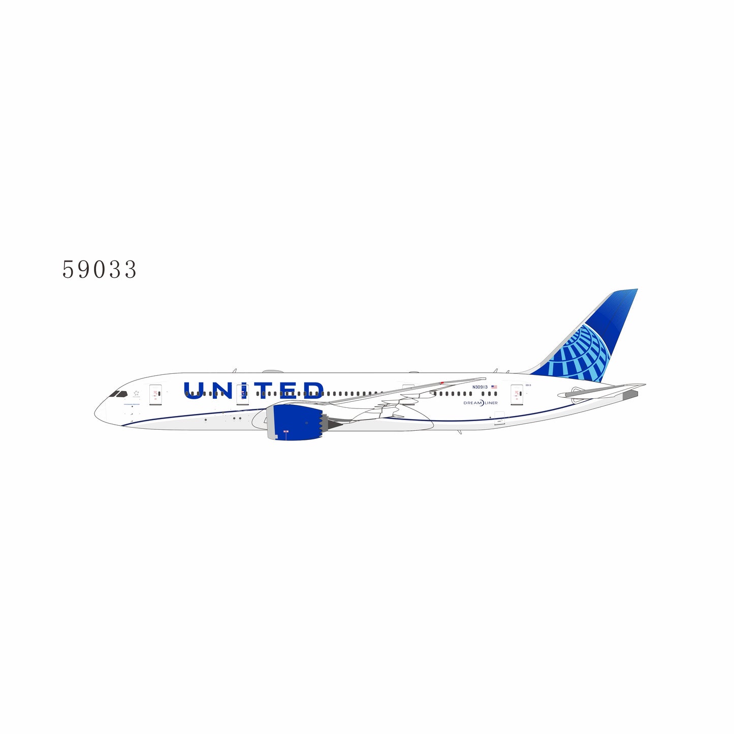 NG Models 1:400 United Airlines Boeing 787-8 N30913 59033