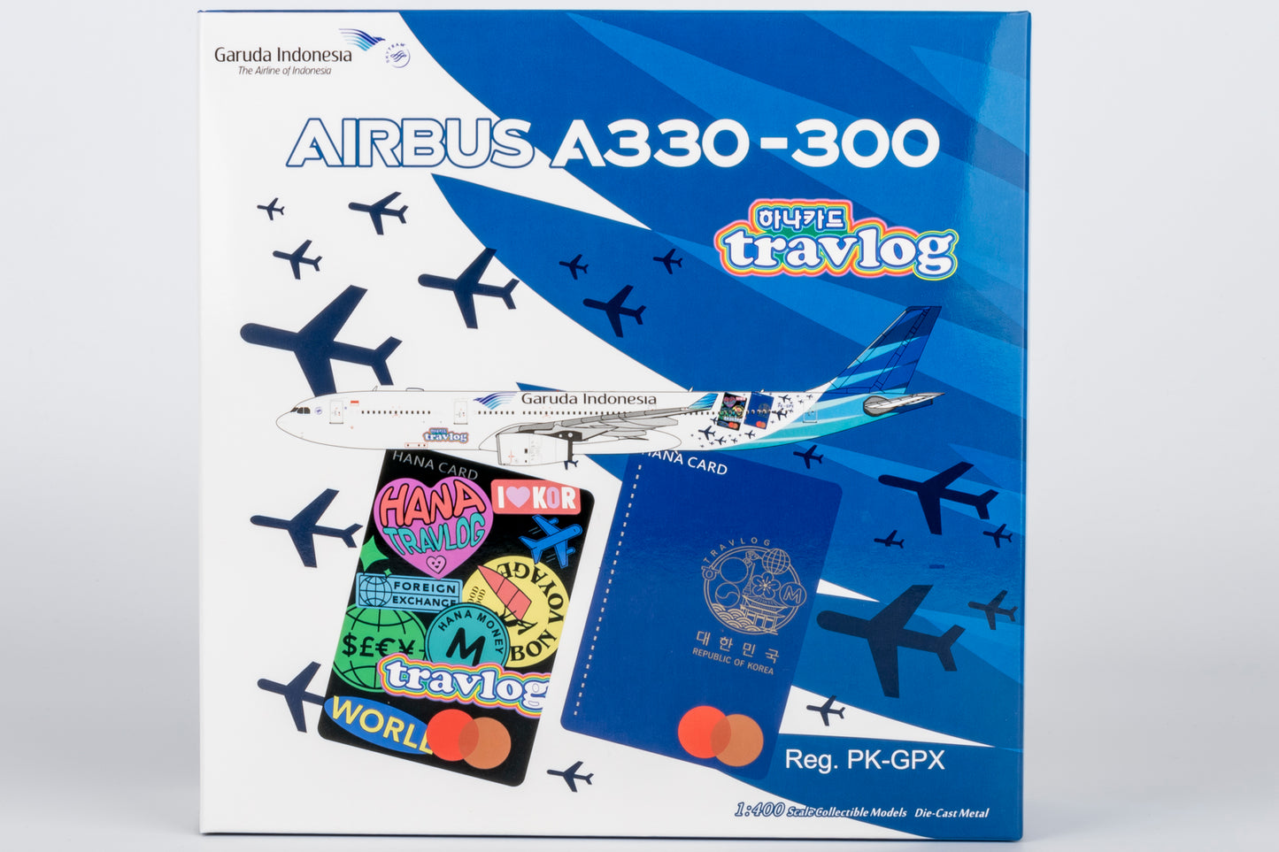 NG Models 1:400 Garuda Indonesia Airbus A330-300 "Hana TravelGo Card" PK-GPX 62075