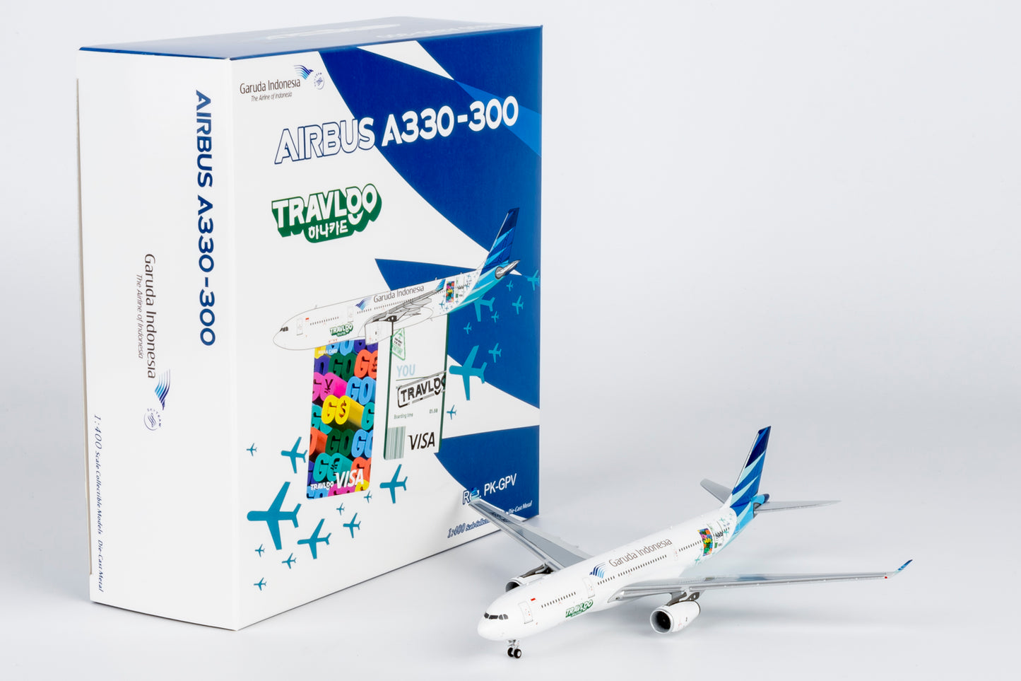 NG Models 1:400 Garuda Indonesia Airbus A330-300 "Hana TravelGo Card" PK-GPV 62076