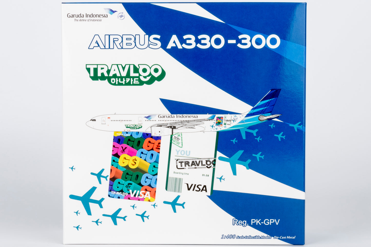 NG Models 1:400 Garuda Indonesia Airbus A330-300 "Hana TravelGo Card" PK-GPV 62076