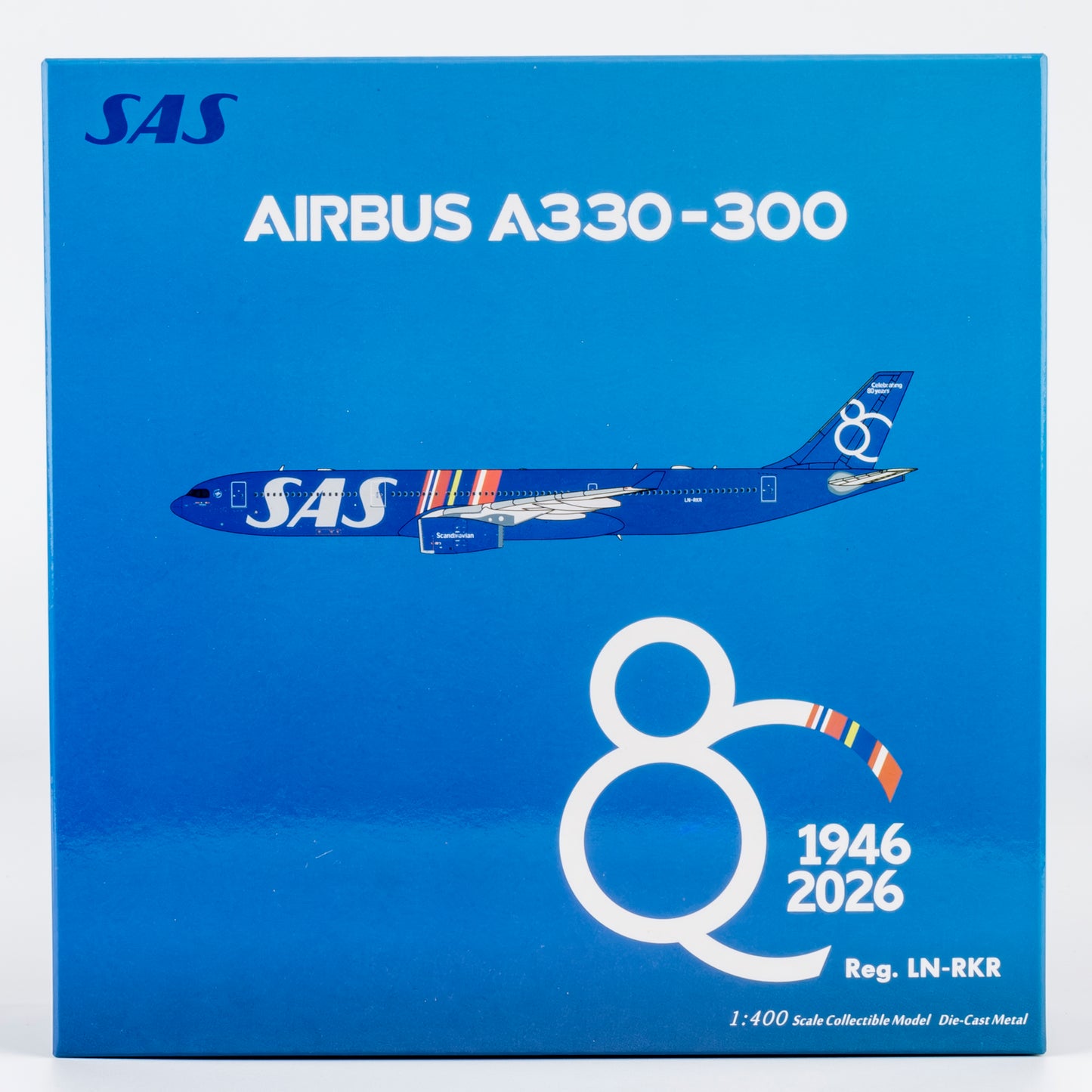 NG Models 1:400 SAS Scandinavian Airlines Airbus A330-300 LN-RKR "80 Years" 62088
