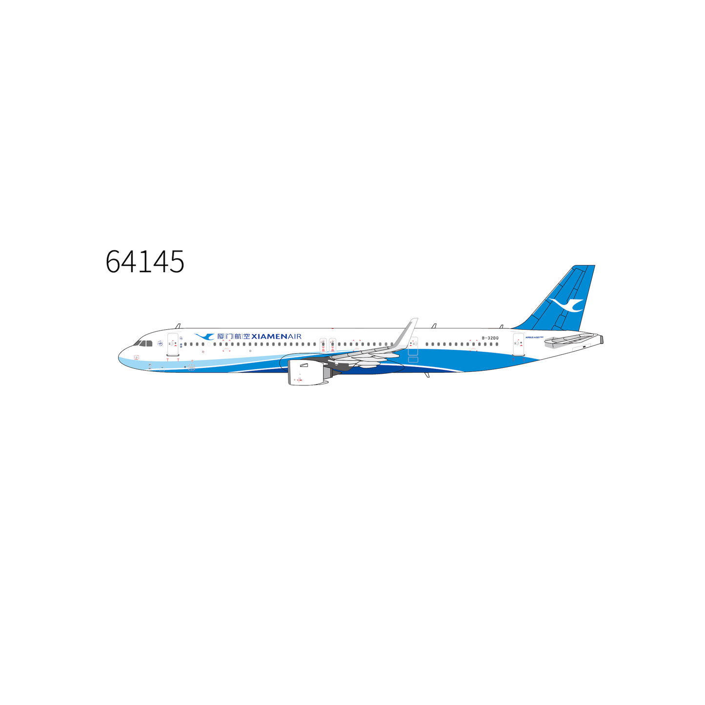 Pre-Order NG Models 1:400 Xiamen Airlines Airbus A321neo B-32DQ 64145