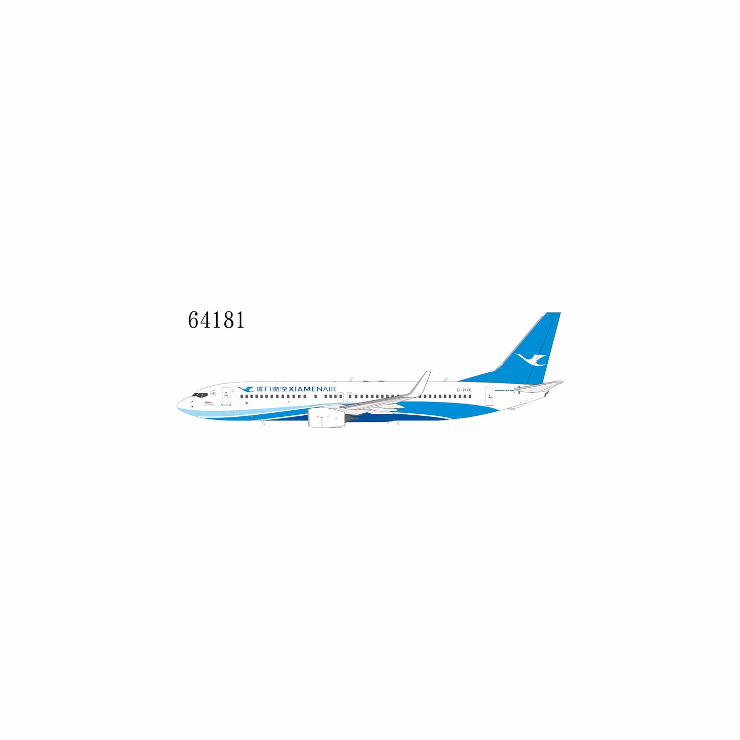 NG Models 1:200 Xiamen Airlines Boeing 737-800 B-7178 "8,888th 737" 64181