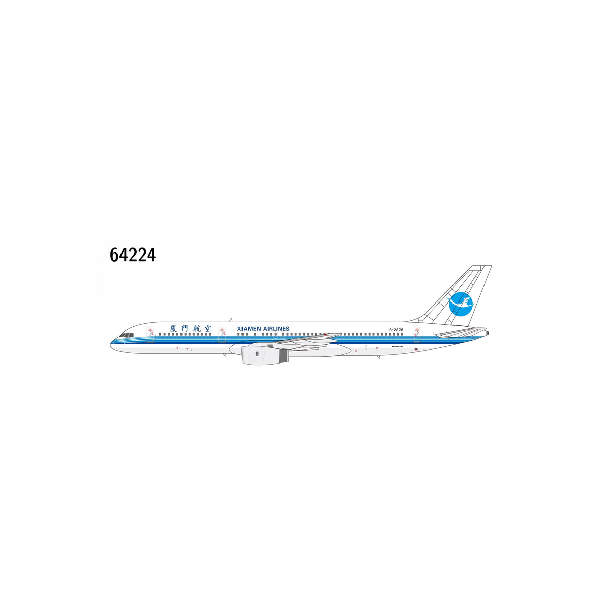 Pre-Order NG Models 1:400 Xiamen Airlines Boeing 757-200 B-2828 "classic colors" 64224