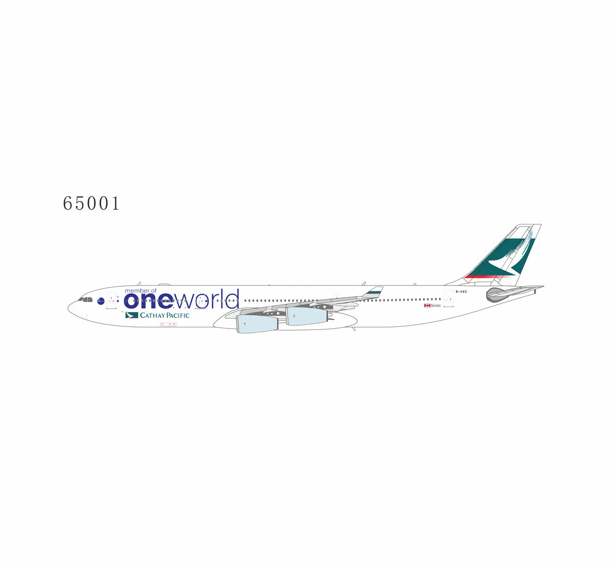 Pre-Order NG Models 1:400 Cathay Pacific Airbus A340-300 B-HXG "oneworld" 65001