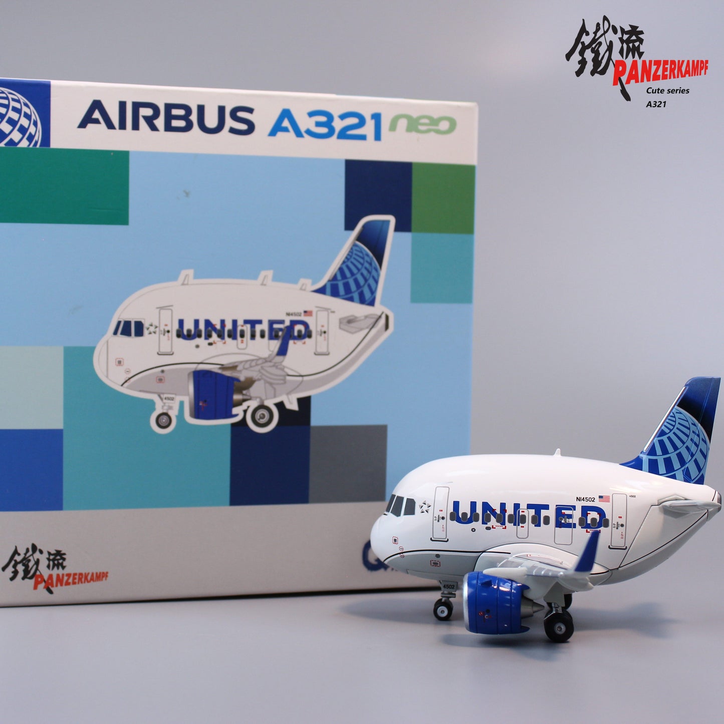 Panzerkampf Cute Model United Airlines Airbus A321neo N14502 70102PJ