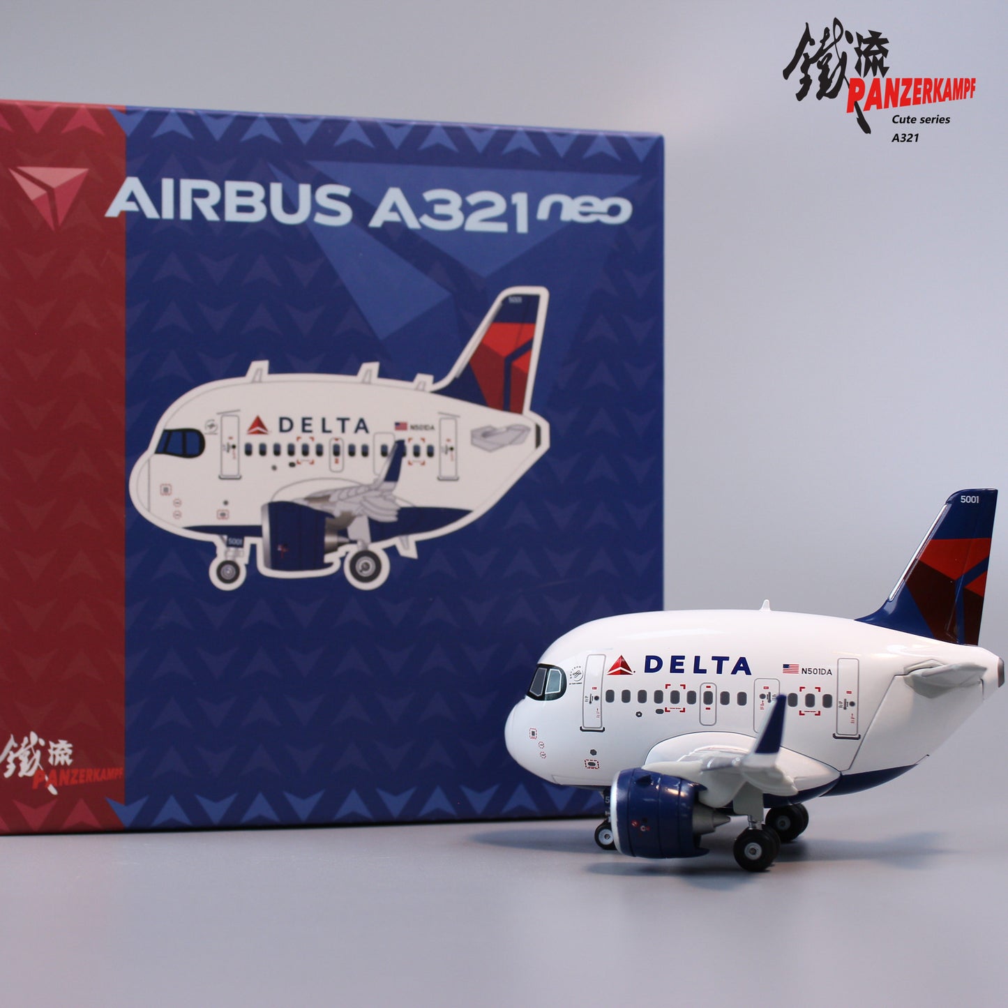 Panzerkampf Cute Model Delta Air Lines Airbus A321neo N501DA 70102PK