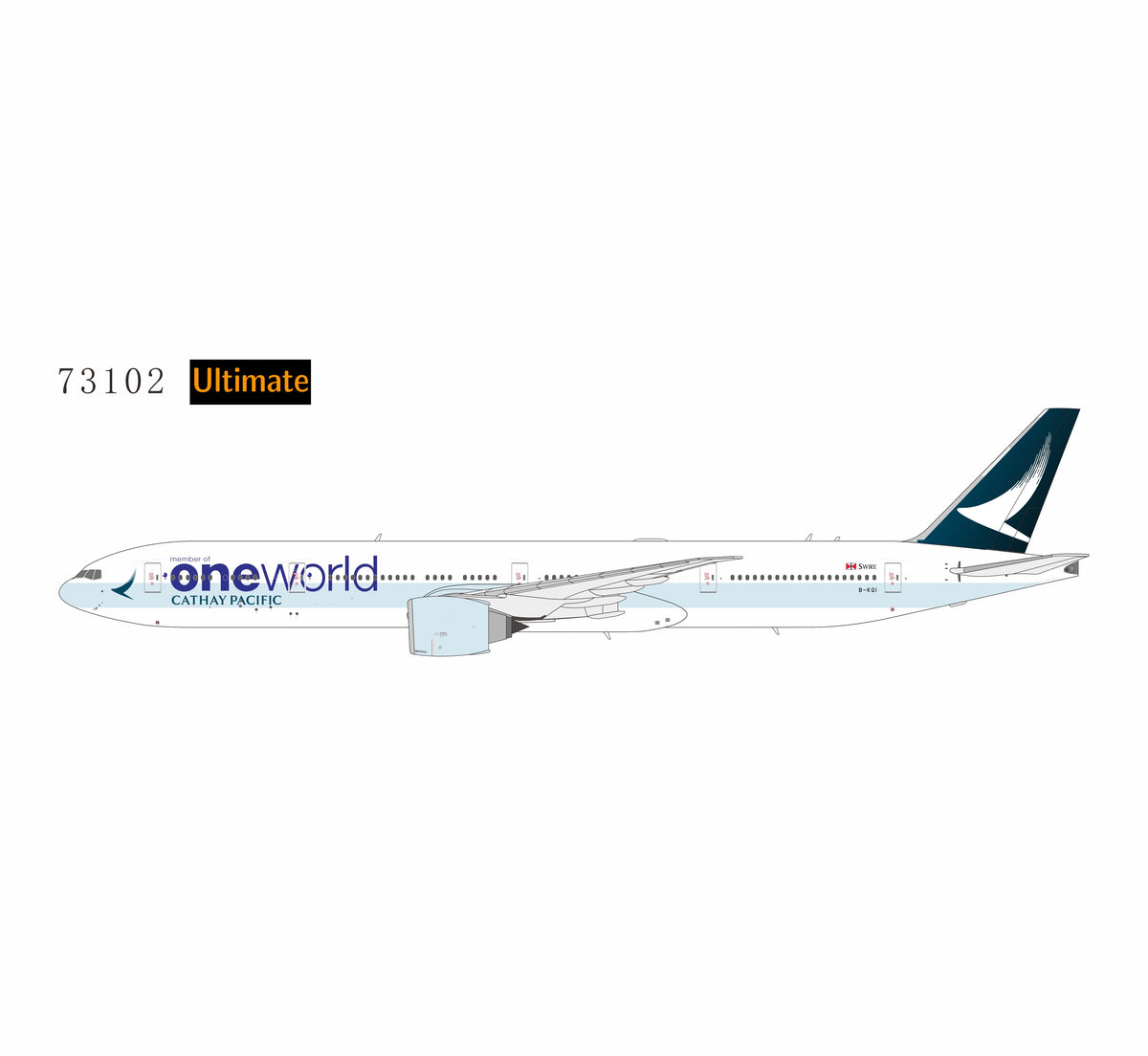Pre-Order NG ULTIMATE 1:400 Cathay Pacific Boeing 777-300ER B-KQI "oneworld" 73102