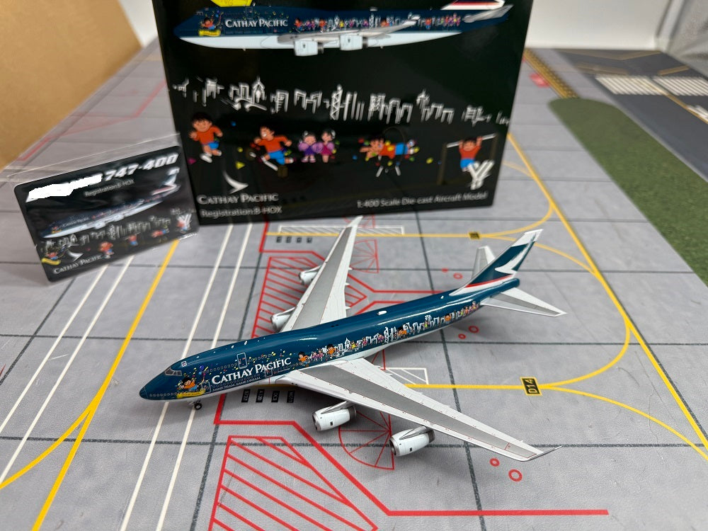 Pre-Order YY Wings 1:400 Cathay Pacific Boeing 747-400 B-HOX "Spirit of Hong Kong" YY74405