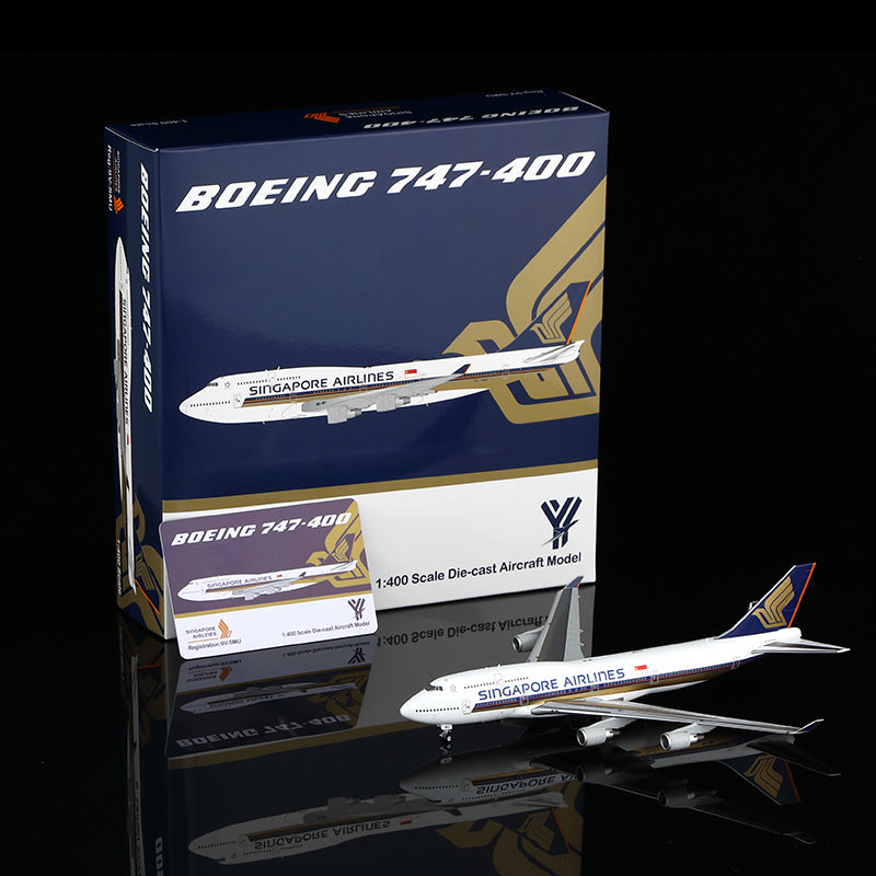 Pre-Order YY Wings 1:400 Singapore Airlines Boeing 747-400 9V-SMU