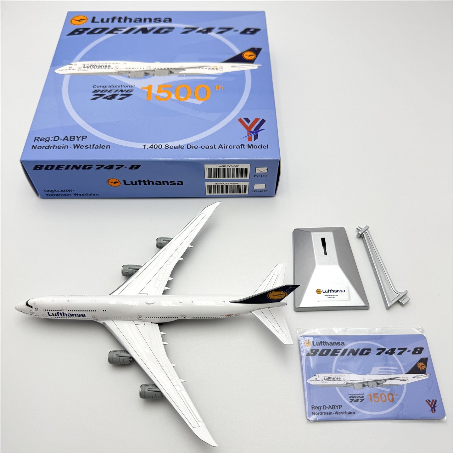 Pre-Order YY Wings 1:400 Lufthansa Boeing 747-8 D-ABYP