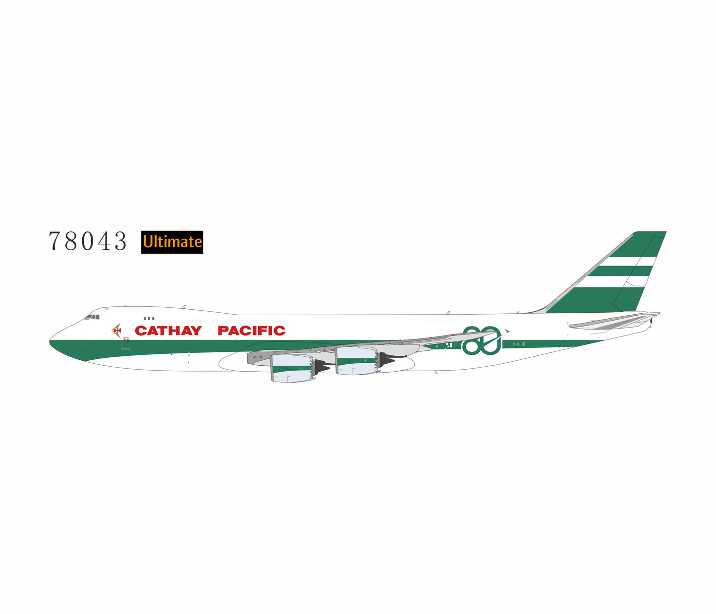 NG ULTIMATE 1:400 Cathay Pacific Cargo Boeing 747-8F B-LJE "80th Anniversary" 78043