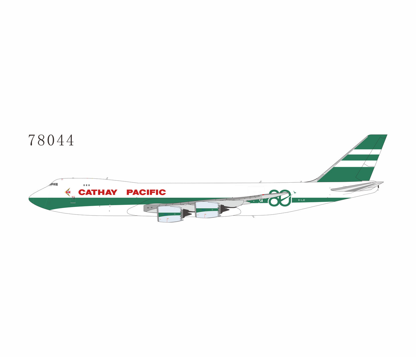 NG Models 1:400 Cathay Pacific Cargo Boeing 747-8F B-LJE "80th Anniversary" 78044