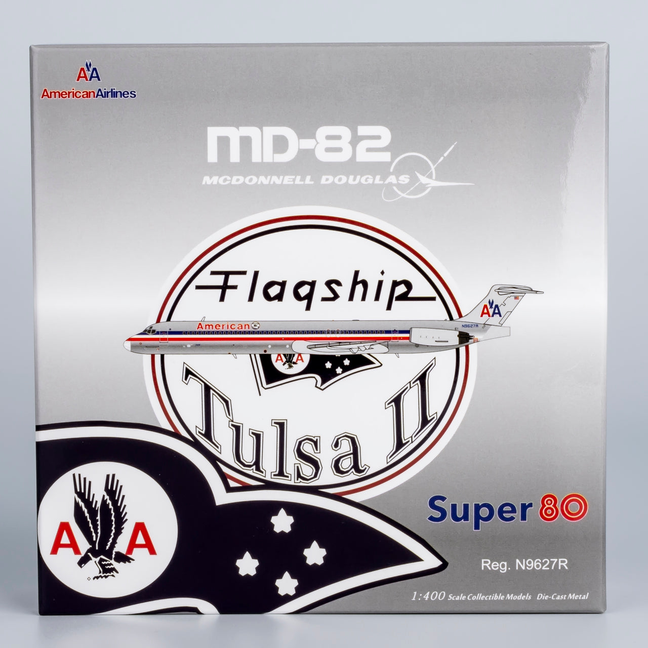 NG Models 1:400 American Airlines MD-82 "Flag Tulsa II" N9627R NG 83009