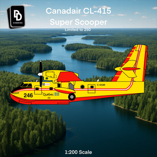 Pre-Order 3D Design Deck 1:200 Quebec Gov. Canadair CL-415 C-GQBI