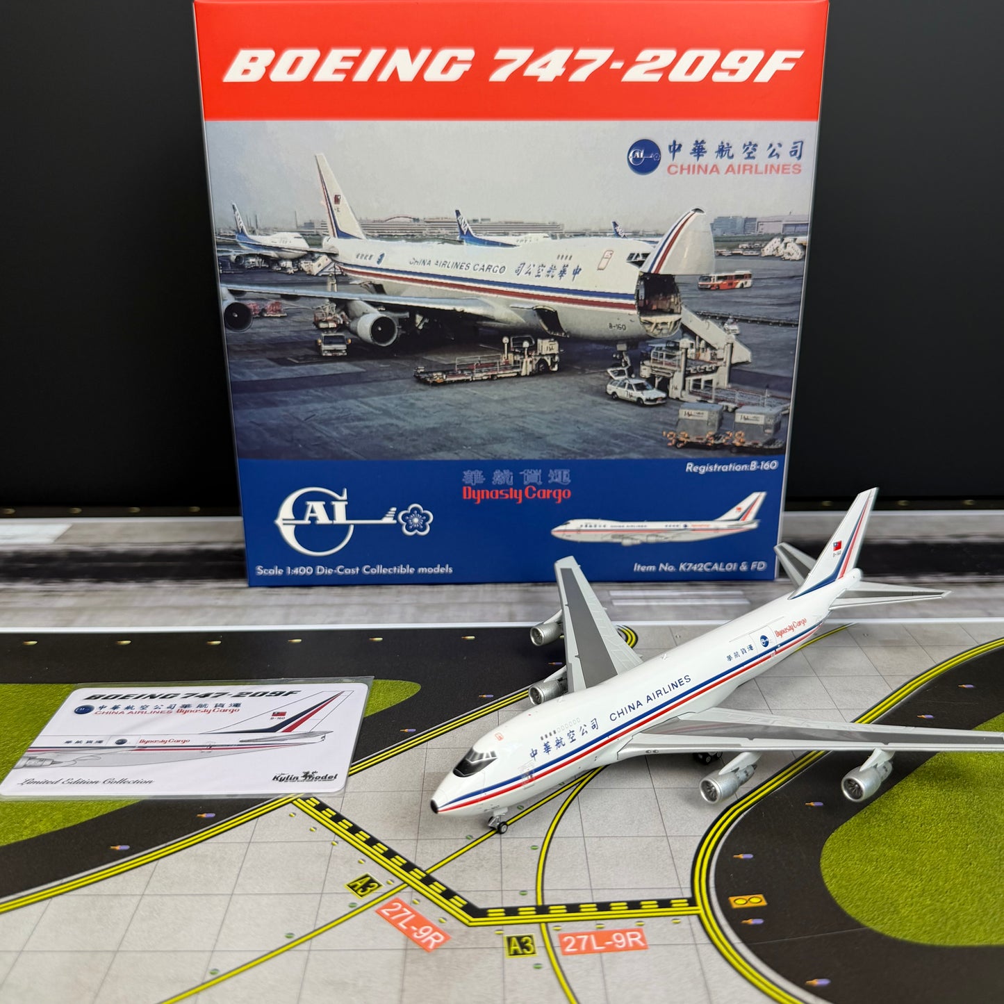 Kylin Models 1:400 China Airlines Cargo Boeing 747-200F B-160 K742CAL01