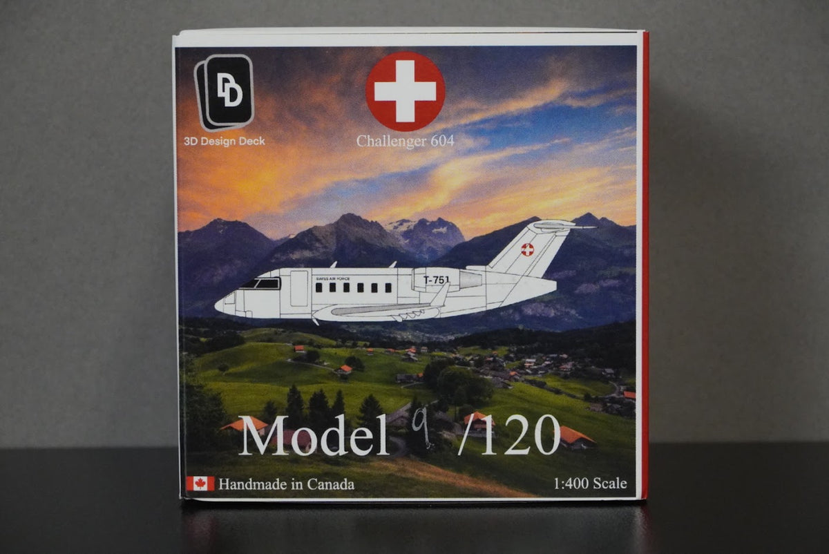 3D Design Deck 1:400 Swiss Air Force Challenger 604 T-751 186