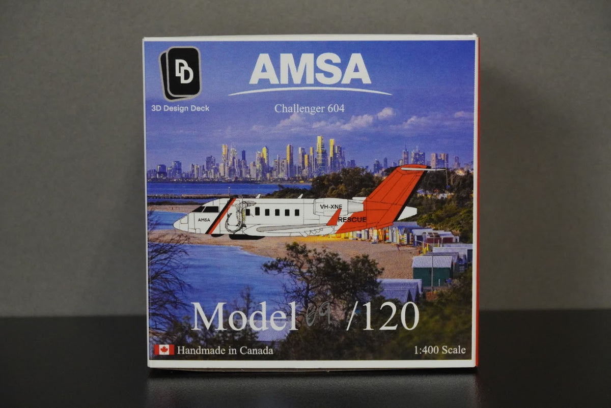 3D Design Deck 1:400 AMSA Rescue Bombardier Challenger 604 VH-NXE "Fish" 187