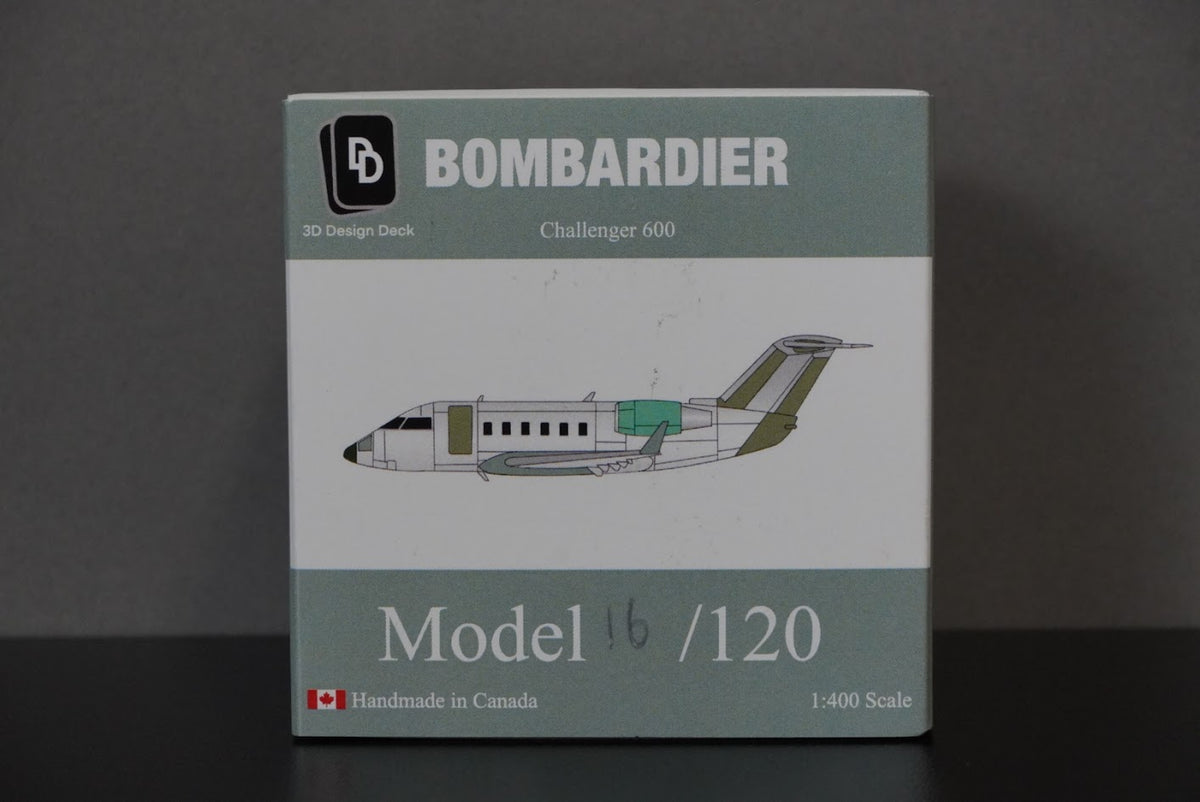 3D Design Deck 1:400 Bombardier Challenger 600 "bare metal" 189